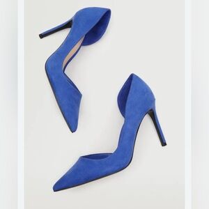 MNG Women's Elegant Blue Suede Heels